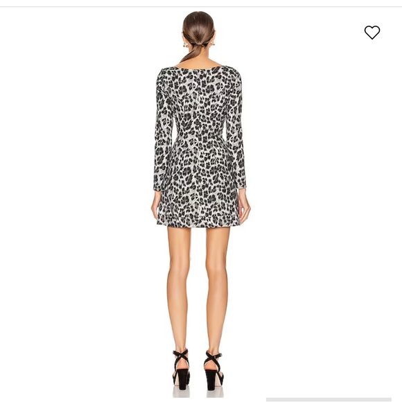 Miaou Dree Leopard Print Corset Bustier Denim Mini Dress XS - Picture 3 of 11